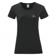 Damski Tshirt Vintage z logo Fruit (małe) - black