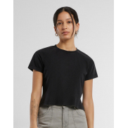 Damska Koszulka Vintage Cropped Tee - black