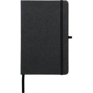 Notatnik A5 Altana z elementami skórzanymi, czarny