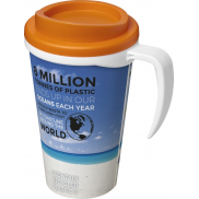 Kubek termiczny z serii Brite-Americano Grande o pojemności 350 ml, biały, pomarańczowy