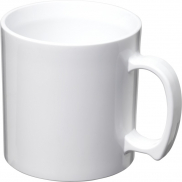 Kubek Standard wykonany z tworzywa sztucznego o pojemności 300 ml, biały