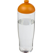 Bidon H2O Tempo® o pojemności 700 ml z wypukłym wieczkiem, biały, pomarańczowy