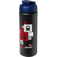 Bidon Baseline® Plus o pojemności 750 ml z wieczkiem zaciskowym, czarny, niebieski