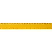 Linijka Renzo o długości 30 cm wykonana z tworzywa sztucznego, żółty