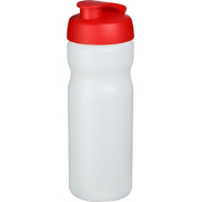 Bidon Baseline® Plus o pojemności 650 ml z otwieranym wieczkiem, biały, czerwony