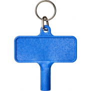 Klucz do odpowietrzania kaloryfera Largo wykonany z tworzywa sztucznego z brelokiem, niebieski