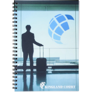 Notatnik Desk-Mate® w formacie A5 z przedziałką i okładką wykonaną z PP, 100 pages, biały, czarny