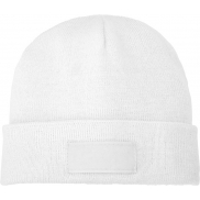 Czapka typu beanie Boreas z naszywką, biały