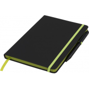 Średni notes Noir Edge, czarny, zielony
