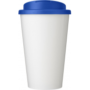 Kubek Brite-Americano® 350 ml z wieczkiem zapobiegającym rozchlapaniu, biały, niebieski