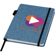 Notatnik Orin w formacie A5 z PET z recyclingu, niebieski