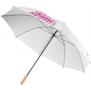 Wiatroodporny parasol golfowy 76 cm z PET z recyklingu Romee, biały