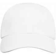 Mica 6 panelowa czapka GRS z recyklingu o młodzieżowym kroju, biały