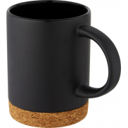 Neiva Kubek ceramiczny o pojemności 425 ml z korkową podstawą, czarny