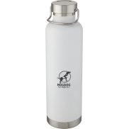 Miedziany, izolowany próżniowo bidon Thor o pojemności 1 l, biały