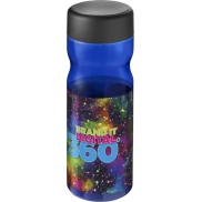 Bidon H2O Active® Base Tritan™ o pojemności 650 ml z zakrętką, niebieski, czarny