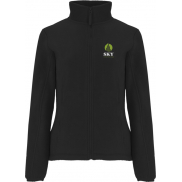 Artic damska kurtka polarowa z zamkiem błyskawicznym na całej długości, s, czarny