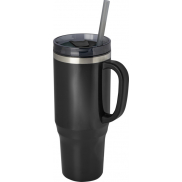 Melbourne kubek ze słomką z certyfikatem RCS 1200 ml, czarny