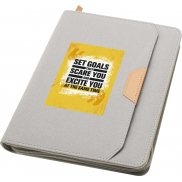 Nomumi teczka z notatnikiem do pisania A5, szary