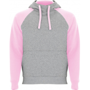 Badet dwukolorowa bluza z kapturem unisex, roly-3xl, szary, różowy