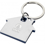 Łańcuszek na klucze Nook, z brelokiem w kształcie domu, niebieski