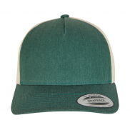 Czapka z daszkiem 5-Panel Retro Trucker 2-Tone - green/beige