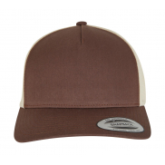 Czapka z daszkiem 5-Panel Retro Trucker 2-Tone - mustang/beige