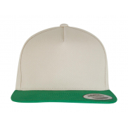 Czapka Klasyczna 5-Panelowa Snapback - beige/green