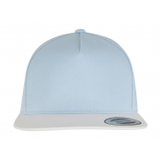 Czapka Klasyczna 5-Panelowa Snapback - light blue/white