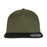 Czapka Klasyczna 5-Panelowa Snapback - olive/black