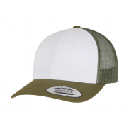 Retro Trucker Colored Front - mossgreen/white/olive