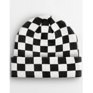 Checkerboard Beanie - black/soft white