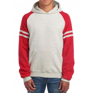 Bluza z kapturem NuBlend Varsity Colour-Block - oatmeal heather / fiery red heather