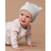 Organic Baby Bear Beanie - cloud grey