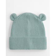 Czapka z misiem Organic Baby - dusty turquoise