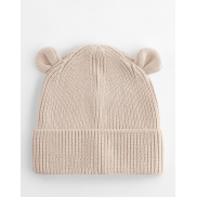 Organic Baby Bear Beanie - almond