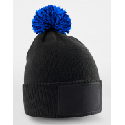 Kids Snowstar Patch Beanie - black/bright royal