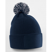 Kids Snowstar Patch Beanie - french navy/light grey