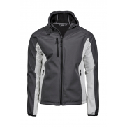 Lekki Softshell Performance z kapturem - dark grey/off white