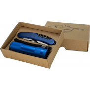 Zestaw latarka i scyzoryk DOVER - niebieski