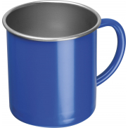 Kubek stalowy TREZZO 350 ml - niebieski