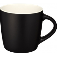 Kubek ceramiczny Riviera, czarny, biały