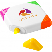 4-kolorowy zakreślacz kwadratowy Trafalgar, biały