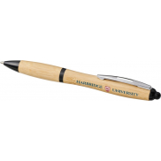 Bambusowy długopis Nash, piasek pustyni, czarny