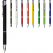 Miękki w dotyku długopis automatyczny Moneta, czarny