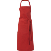 Fartuch Viera z 2 kieszeniami, czerwony