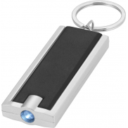 Brelok z latarką Castor, czarny, szary