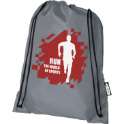 Plecak Oriole ze sznurkiem ściągającym z recyklowanego plastiku PET, szary