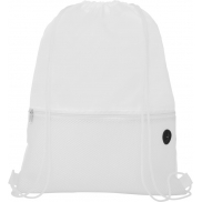 Siateczkowy plecak Oriole ściągany sznurkiem, biały