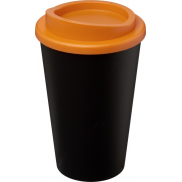 Kubek termiczny z serii Americano® o pojemności 350 ml, czarny, pomarańczowy